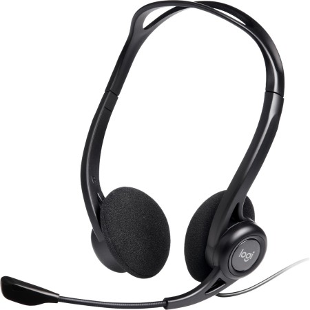 Logitech 981-000100 auscultador Auscultadores Com fios Fita de cabeça Chamadas Música USB Type-A Preto
