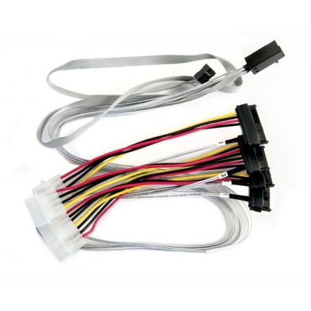 Microchip Technology 2280100-R Serial Attached SCSI (SAS) cable 0.8 m 6 Gbit/s Multicolour, White