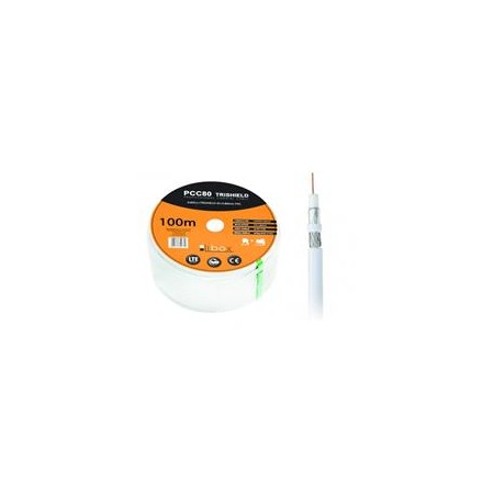 Libox Kabel koncentryczny PCC80 100m coaxial cable RG-6/U White