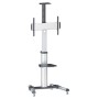 Manhattan 461245 Supporti a parete per TV 177,8 cm (70") Pavimento Nero, Argento