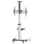 Manhattan 461245 Supporti a parete per TV 177,8 cm (70") Pavimento Nero, Argento