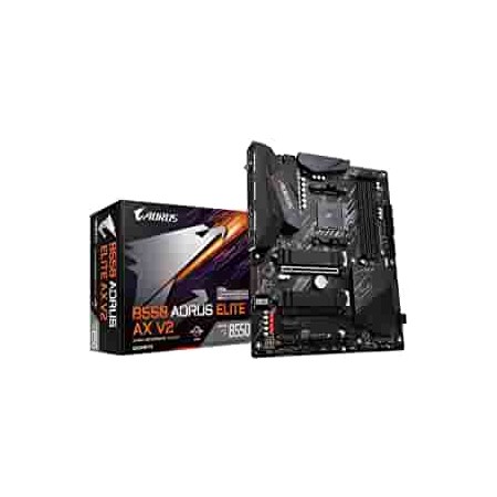 GIGABYTE B550 AORUS ELITE AX V2 Motherboard - Supports AMD Ryzen 5000 Series AM4 CPUs, 12+2 Phases Digital Twin Power Design, u