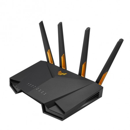 ASUS TUF Gaming AX3000 V2 router sem fios Gigabit Ethernet Dual-band (2,4 GHz   5 GHz) Preto, Laranja