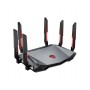 MSI RADIX AXE6600 WIFI 6E TRI-BAND router sem fios Gigabit Ethernet Dual-band (2,4 GHz   5 GHz) Preto, Vermelho