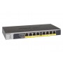 NETGEAR GS108LP Não-gerido Gigabit Ethernet (10 100 1000) Power over Ethernet (PoE) 1U Preto, Cinzento