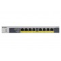 NETGEAR GS108LP Não-gerido Gigabit Ethernet (10 100 1000) Power over Ethernet (PoE) 1U Preto, Cinzento