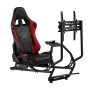 NanoRS RS160 Gaming Chair Racing Simulator Stand 3 in 1 PC Console Gamers Synthetic Leather Cover Steering Wheel Stand TV Brack