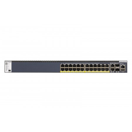 NETGEAR M4300-28G-PoE+ Gerido L2 L3 L4 10G Ethernet (100 1000 10000) Power over Ethernet (PoE) 1U Preto