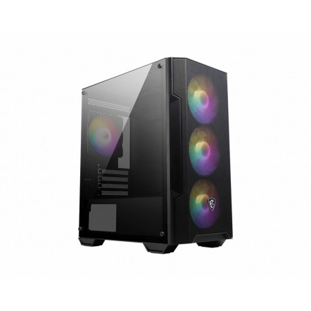 MSI MAG FORGE M100A caixa para computador Micro Tower Preto, Transparente