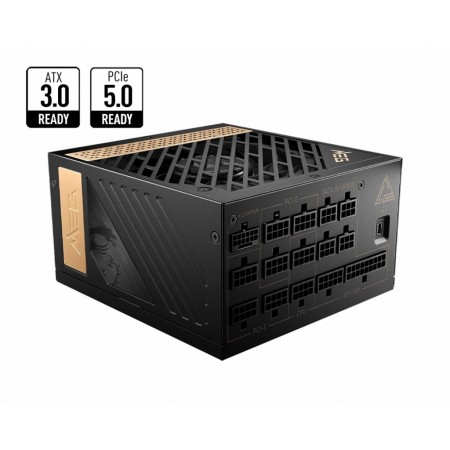 MSI MEG AI1300P PCIE5 fonte de alimentação 1300 W 24-pin ATX ATX Preto