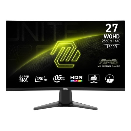 MSI MAG 27CQ6F monitor de ecrã 68,6 cm (27") 2560 x 1440 pixels Quad HD LCD Preto