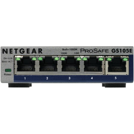 NETGEAR GS105E-200PES switch de rede Gerido L2 L3 Gigabit Ethernet (10 100 1000) Cinzento