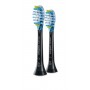 Philips C3 Premium Plaque Defence HX9042 33 Pack de 2 recargas pretas de escovas Sonicare