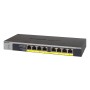 NETGEAR GS108LP Non gestito Gigabit Ethernet (10 100 1000) Supporto Power over Ethernet (PoE) 1U Nero, Grigio