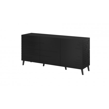 Nova chest of drawers 155x40x72 Black Mat