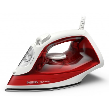 Philips 2000 series DST2010 40 ferro de engomar Ferro a vapor Base antiaderente Vermelho, Branco