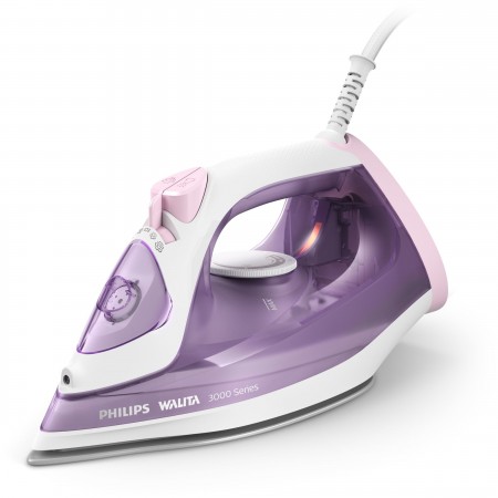 Philips 3000 series DST3010 30 ferro de engomar Ferro a vapor Base de cerâmica 2000 W Roxo, Branco