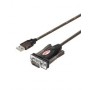 UNITEK Y-105 serial cable Black 1.5 m USB Type-A DB-9