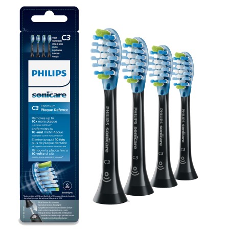 Philips C3 Premium Plaque Defence HX9044 33 4x Testine nere per spazzolino sonico