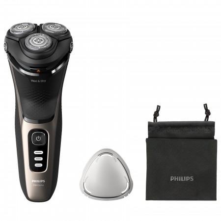 Philips Shaver 3000 Series S3242 12 Máquina de barbear elétrica a húmido e a seco