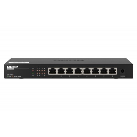 QNAP QSW-1108-8T switch de rede Não-gerido 2.5G Ethernet (100 1000 2500) Preto