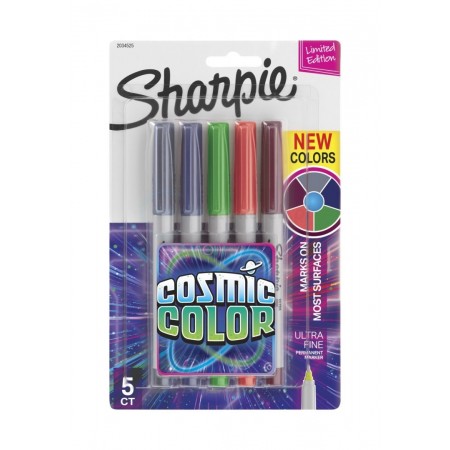 Permanent marker set Sharpie Cosmic Colors - 5 colors