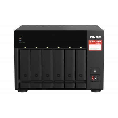 QNAP TS-673A NAS Tower Ryzen Embedded V1500B 8 GB DDR4 0 TB QNAP Turbo System Preto