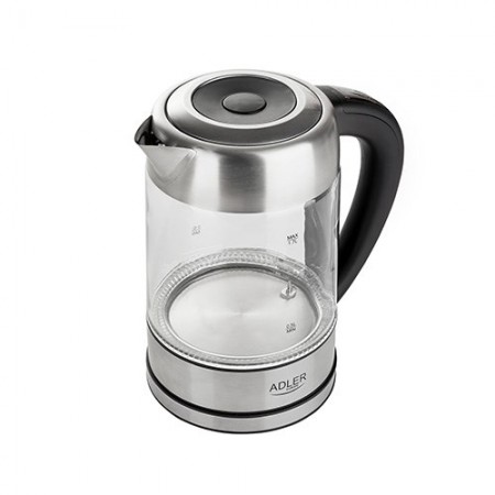 Adler AD 1247 NEW electric kettle 1.7 L Hazelnut,Stainless steel,Transparent 2200 W