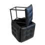 5-in-1 pouffe-transformer - 5 stools in 1 pouffe black eco leather