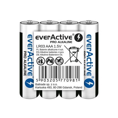 Alkaline batteries AAA / LR03 everActive Pro 4 pcs