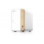 QNAP TS-262 NAS Tower Intel® Celeron® N4505 4 GB 0 TB QNAP QTS Dourado, Branco