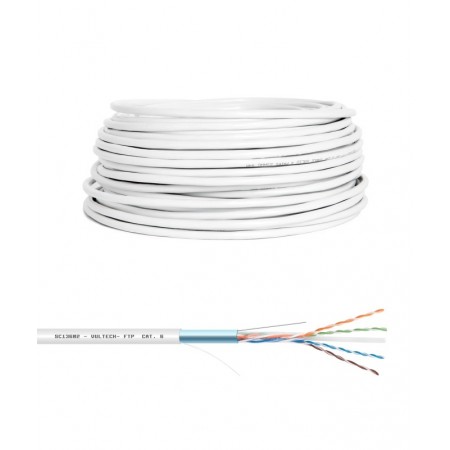 Vultech SC13602-100 cabo de rede Branco 100 m Cat6 F UTP (FTP)