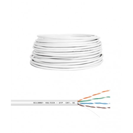 Vultech SC13002-50 cabo de rede Branco 50 m Cat5e U UTP (UTP)