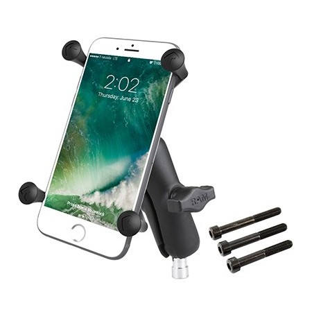 RAM Mounts X-Grip Large Phone Mount with Motorcycle Handlebar Clamp Base