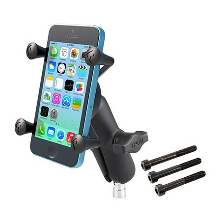 RAM Mounts X-Grip Phone Mount with Motorcycle Handlebar Clamp Base