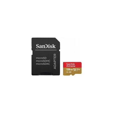 SanDisk Extreme 128 GB MicroSDXC UHS-I Class 10 + adapter