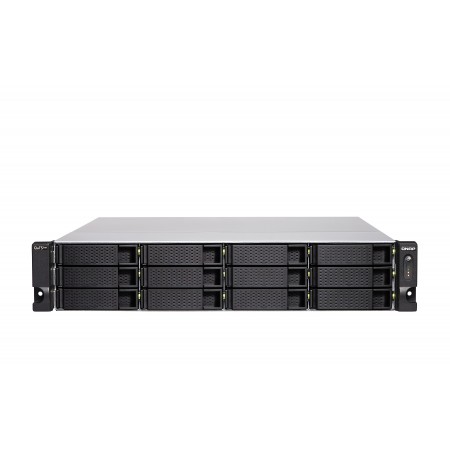 QNAP TS-H1886XU-RP-R2 NAS Rack (3U) Intel® Xeon® D D-1622 32 GB DDR4 0 TB QuTS hero Preto, Cinzento