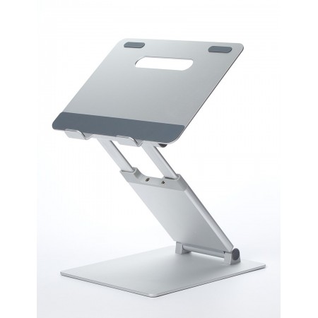 POUT Eyes3 Lift - Aluminium telescopic laptop stand, silver grey