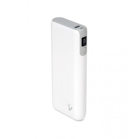 Powerbank VPB-DL20WH com ecrã LCD 20000 mAh USB e Type C QuickCharge 65W PPS branco