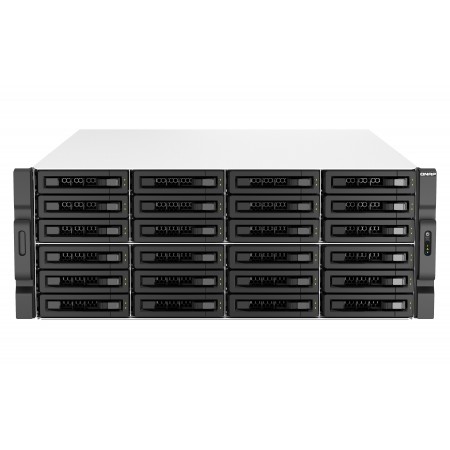 QNAP TS-H3087XU-RP NAS Rack (4U) Intel Xeon E E-2378 64 GB DDR4 0 TB QuTS hero Preto, Branco