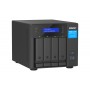 QNAP TVS-H474 NAS Tower Intel® Pentium® G7400 8 GB DDR4 0 TB QuTS hero Preto