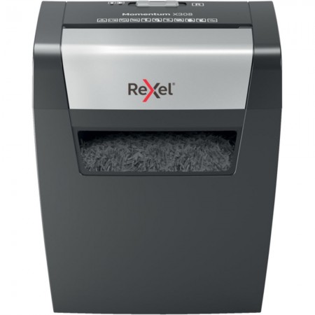 Rexel Shredder Momentum X308, 8 sheets, P-3, 15 l basket, black