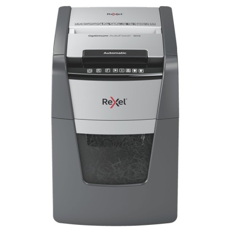 Rexel AutoFeed+ 90X distruggi documenti Triturazione incrociata 55 dB Nero, Grigio