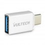 Adaptador Vultech ADP-02P USB 3.0 para Tipo C - Alumínio -branco