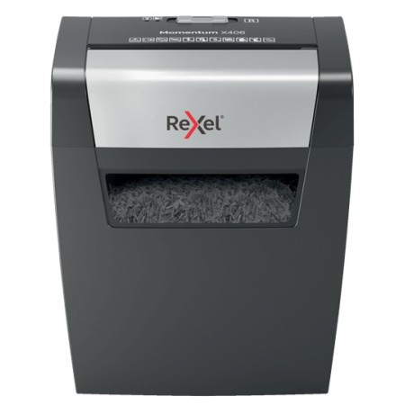 Rexel Momentum X406 distruggi documenti Taglio a particelle Blu, Grigio