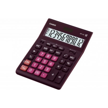 CASIO CALCULATOR GR-12C-WR OFFICE PURPLE, 12-DIGIT DISPLAY