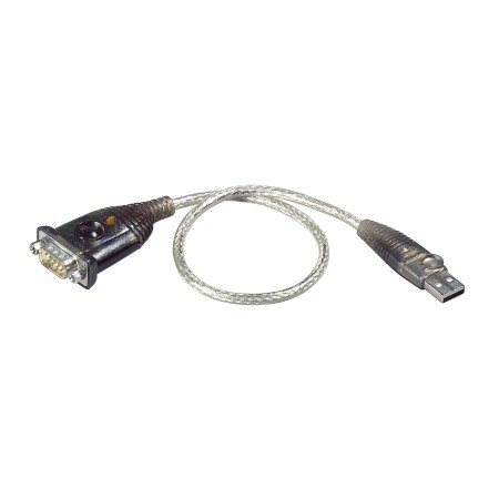 ATEN UC232A cabo de série Transparente 0,35 m USB Type-A DB-9