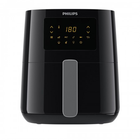 Philips Essential HD9252/70 fryer Single 4.1 L Stand-alone 1400 W Hot air fryer Black, Silver