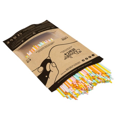 3Doodler Start Eco Plastic - Fire and Ice Mixed Bag 250 Plástico compostável Laranja, Turquesa, Branco, Amarelo 1 g