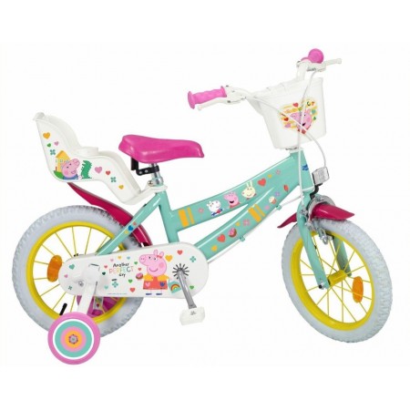 Children's bicycle 14" Peppa Pig green 1498 TOIMSA